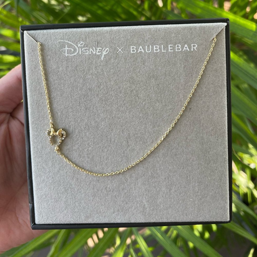 Minnie Mouse Disney Headband 18K Gold Plated Sterling Silver Necklace